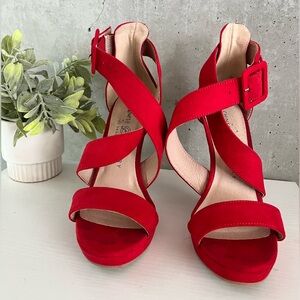 Red Strap Heels